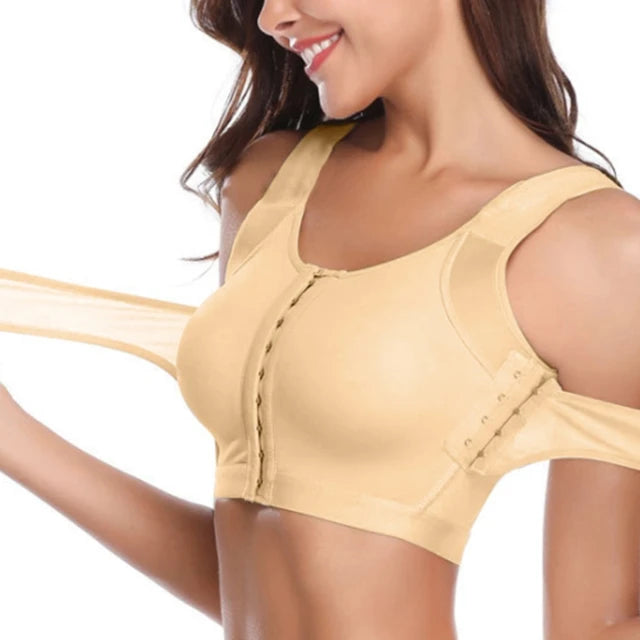 Women Corset Body Shaper Post Surgery Bra Adjustable Push Up Compression Back Support Posture Corrector Shapewear