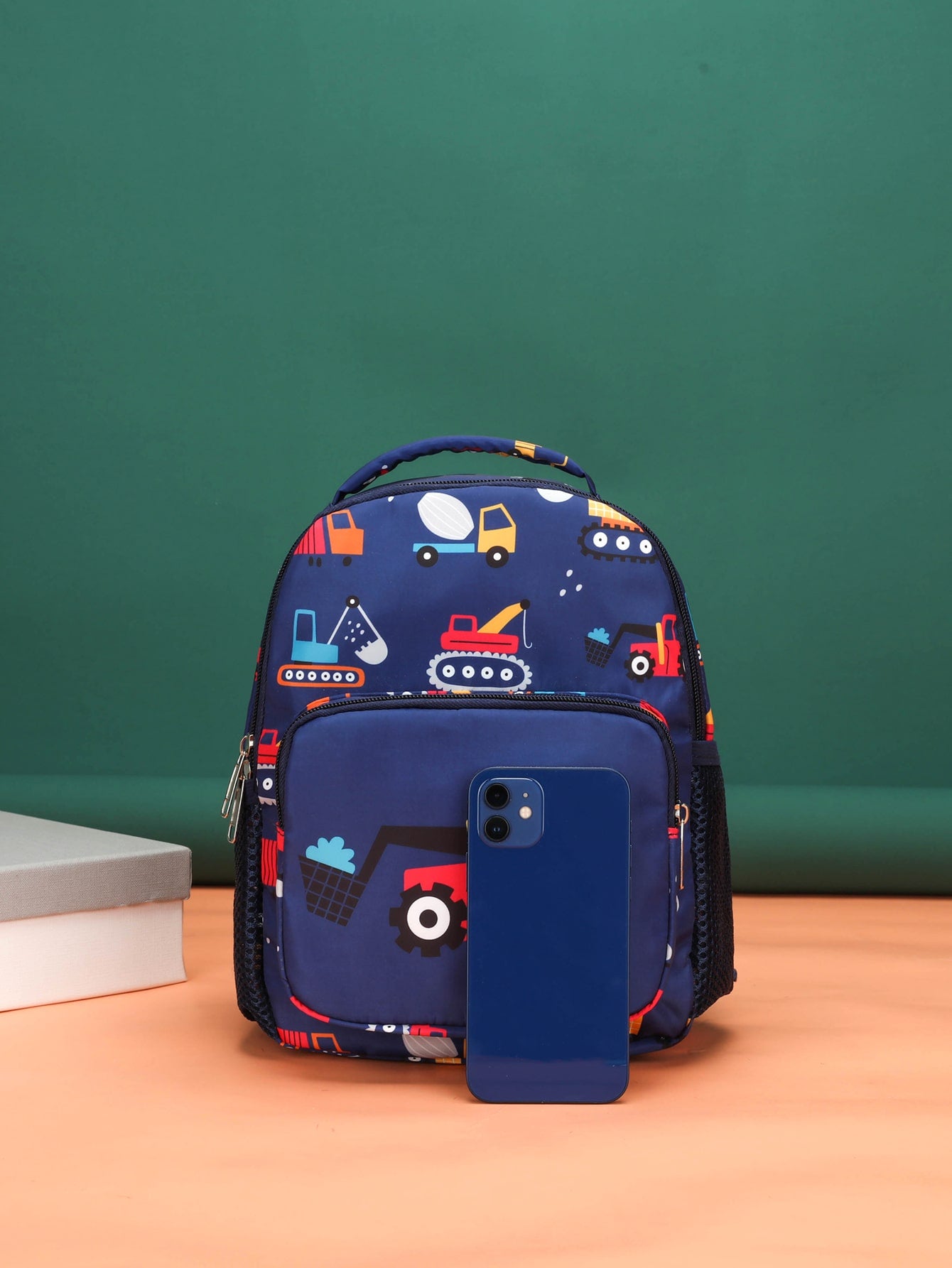 Boys Cartoon Pattern Backpack With Adjustable-strap