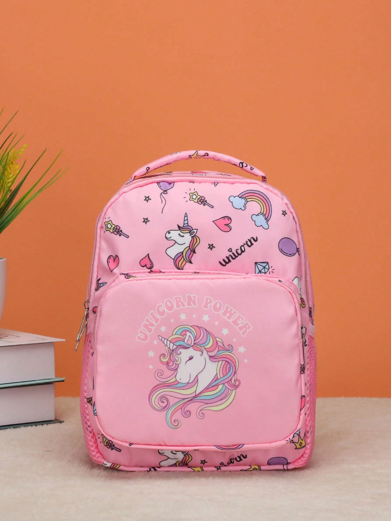 Boys Cartoon Pattern Backpack With Adjustable-strap