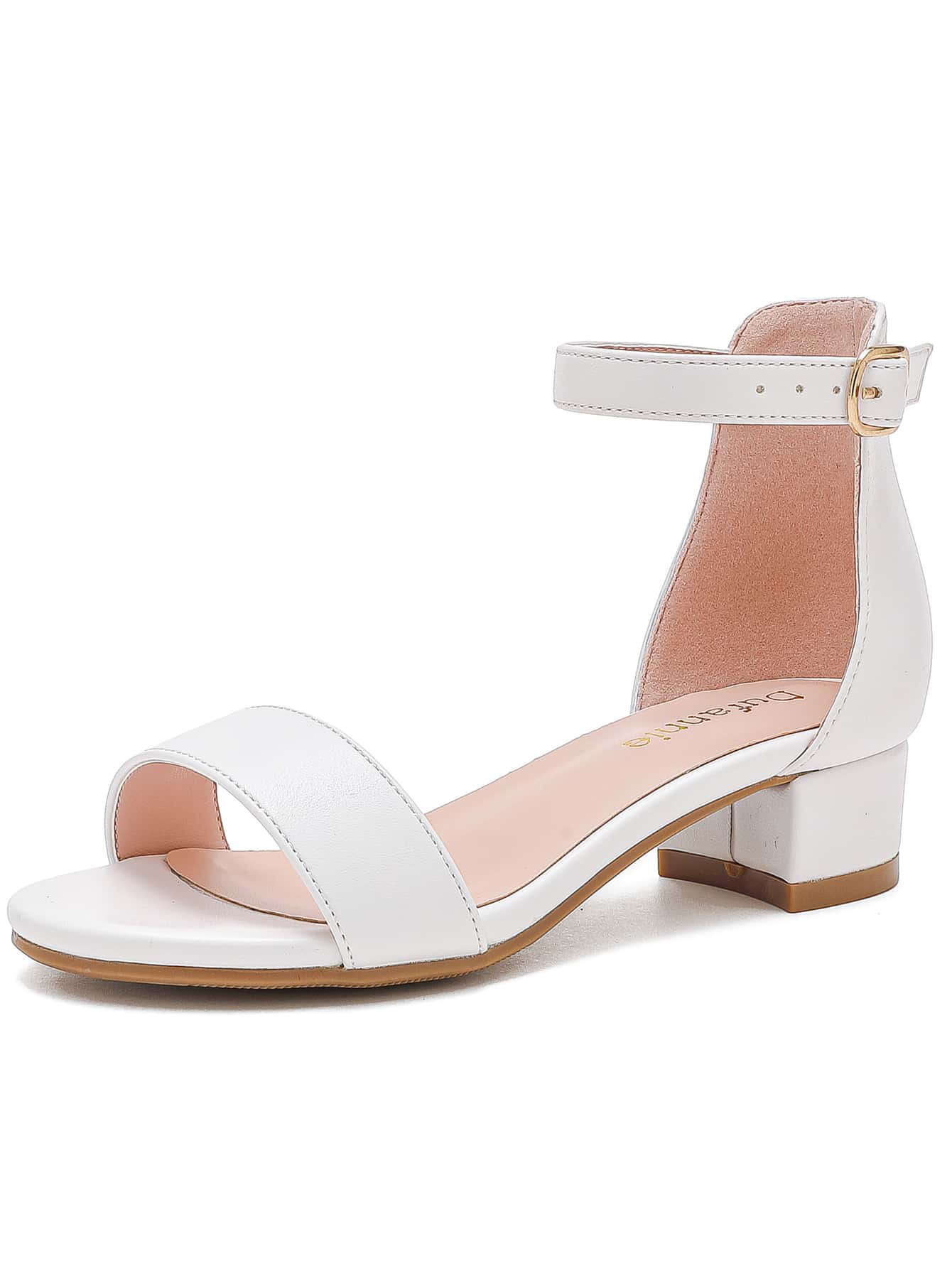 Dreamshoes Toddler Little Big Kid Girls Sandals Low Heels Ankle Strap Open Toe Dress Pump