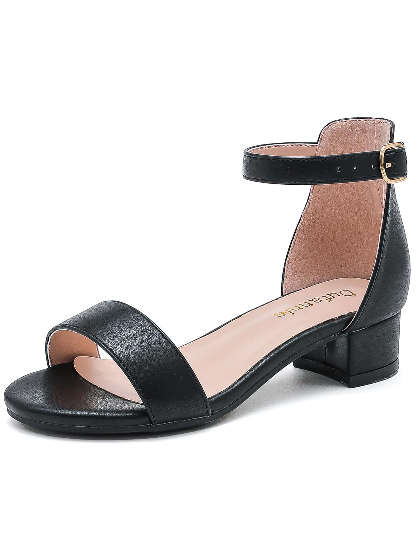 Dreamshoes Toddler Little Big Kid Girls Sandals Low Heels Ankle Strap Open Toe Dress Pump