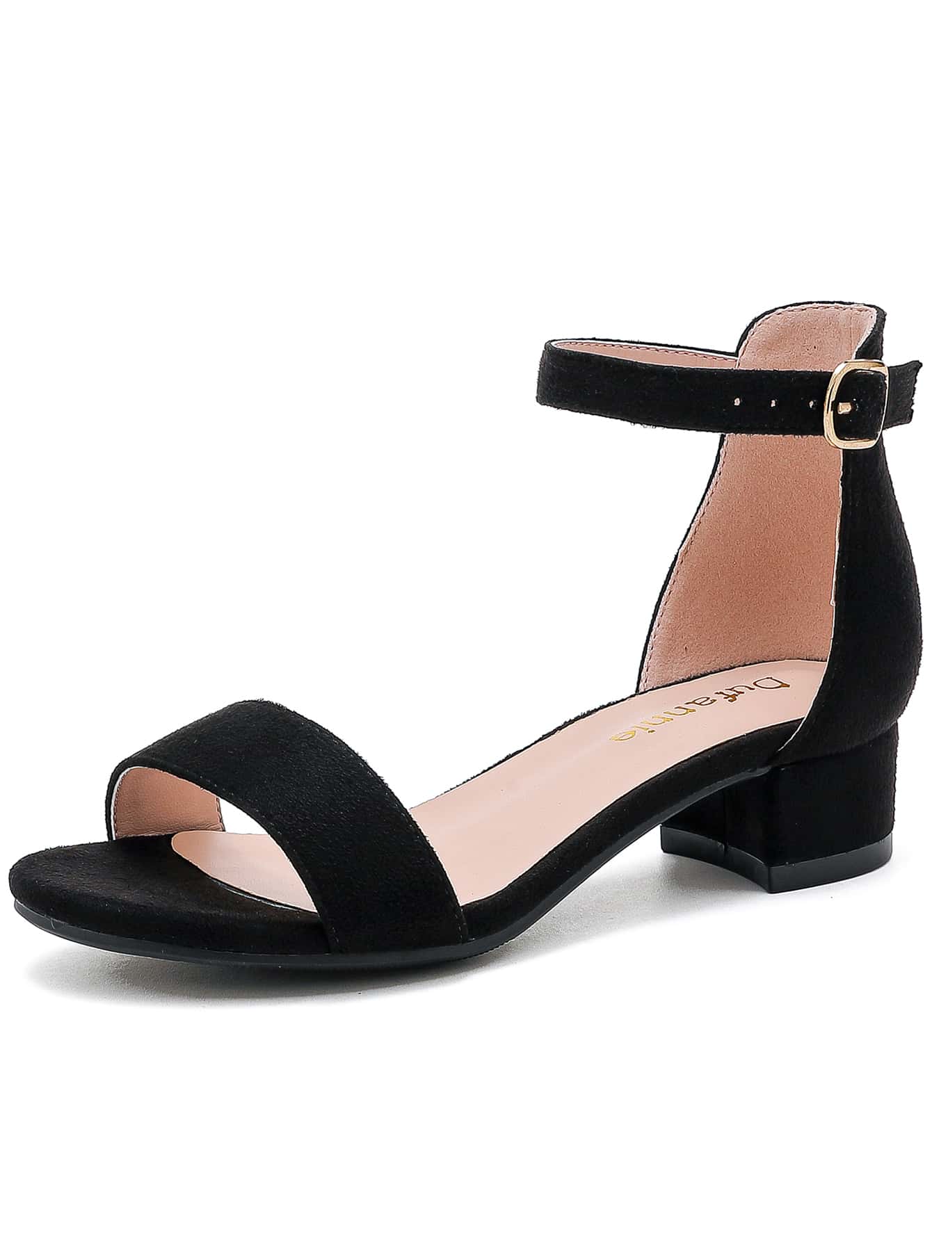 Dreamshoes Toddler Little Big Kid Girls Sandals Low Heels Ankle Strap Open Toe Dress Pump