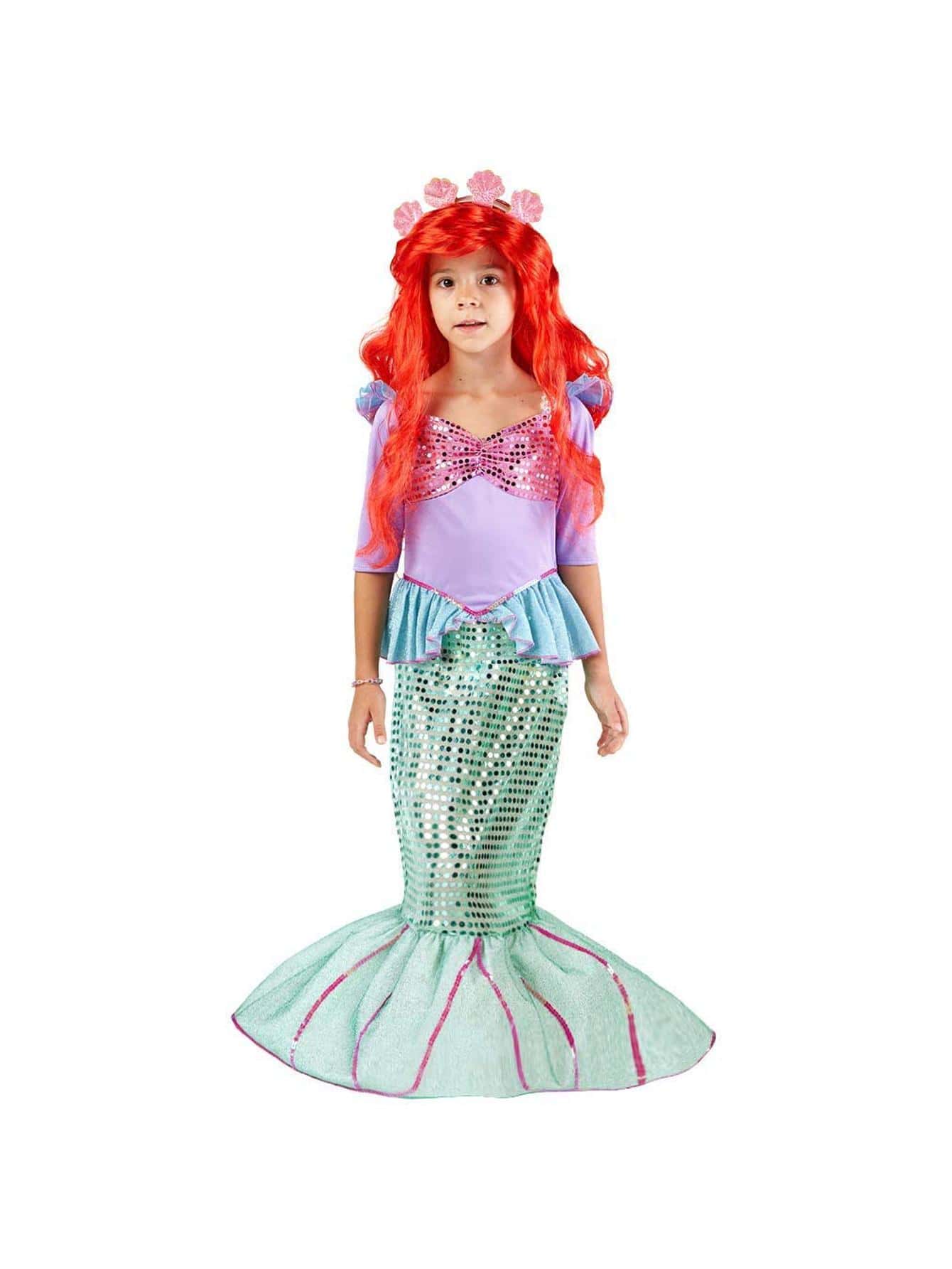 Spooktacular Creations Girls Mermaid Costume, Kids Mermaid Princess Costume For Halloween Dress Up
