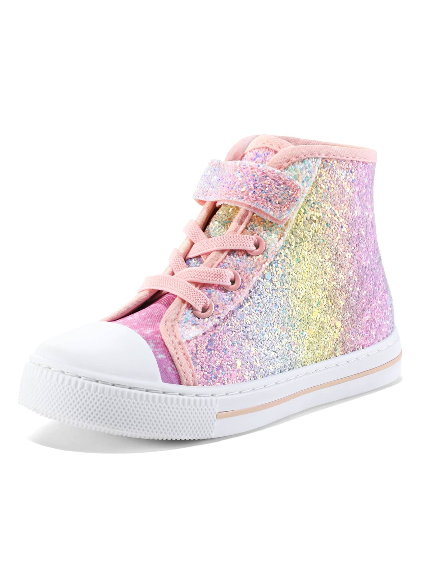 PENNYSUE Toddler Girls Sneakers Children Canvas High Top Sneakers Kids School Shoes