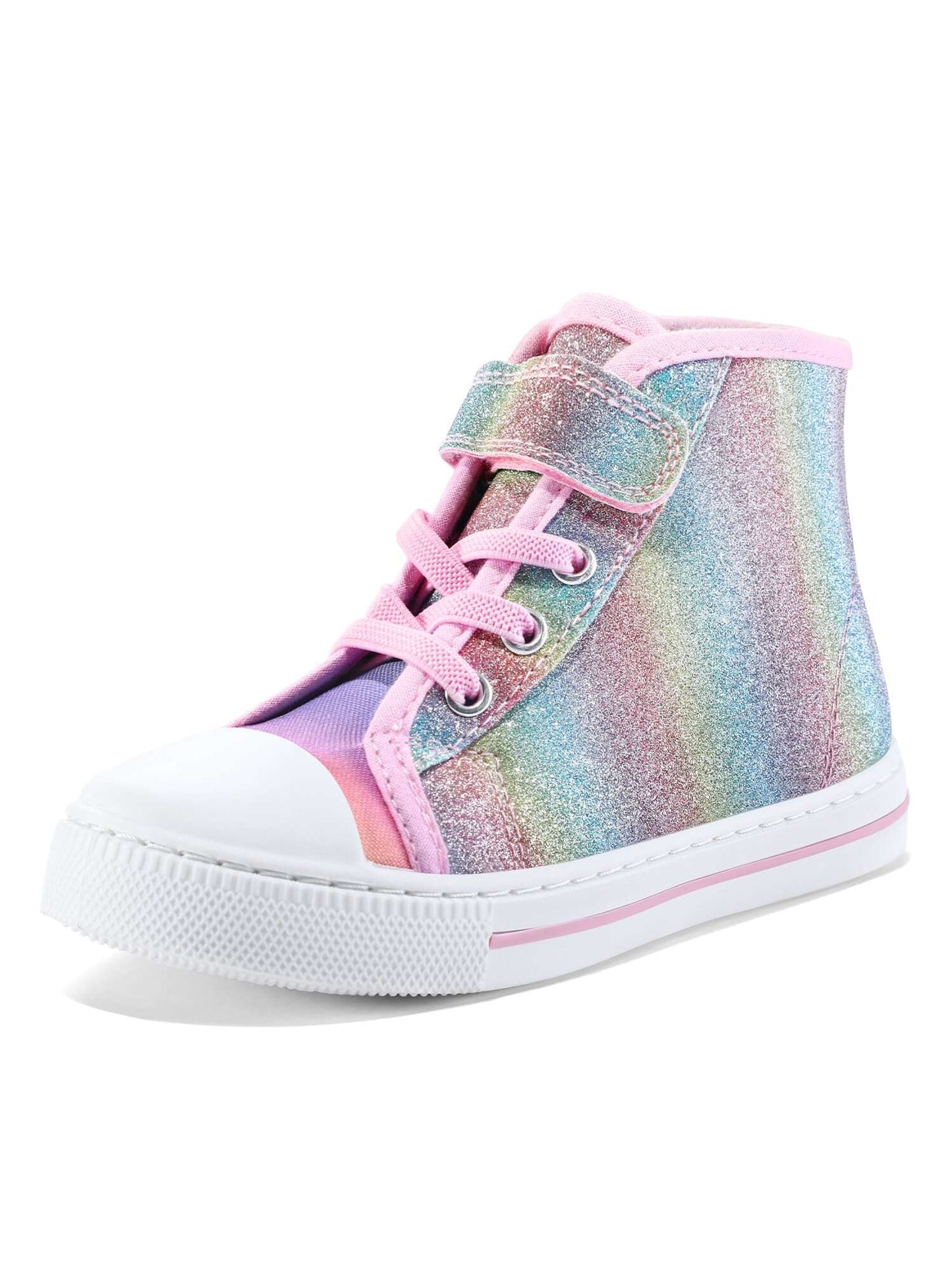 PENNYSUE Toddler Girls Sneakers Children Canvas High Top Sneakers Kids School Shoes