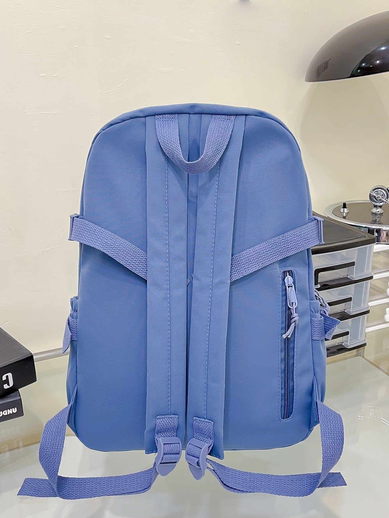 Cute Student Schoolbag, Large Capacity Zipper Simple Schoolbag With Bear Schoolbag For Elementary Students Female Middle School Students High School Students Large Capacity Shoulder Schoolbag Fashion Casual Campus Pairing Computer Schoolbag Female School