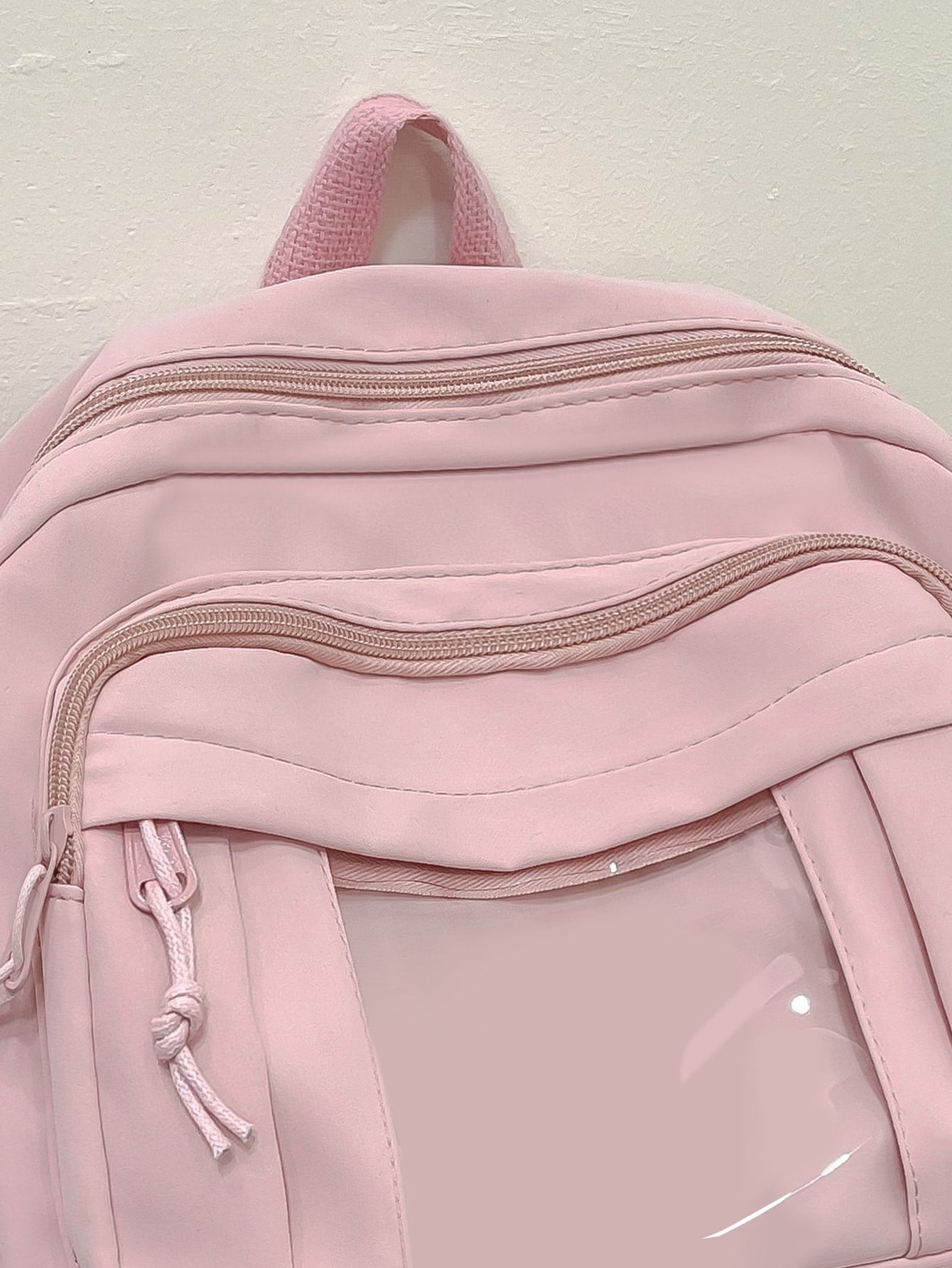Cute Student Schoolbag, Large Capacity Zipper Simple Schoolbag With Bear Schoolbag For Elementary Students Female Middle School Students High School Students Large Capacity Shoulder Schoolbag Fashion Casual Campus Pairing Computer Schoolbag Female School