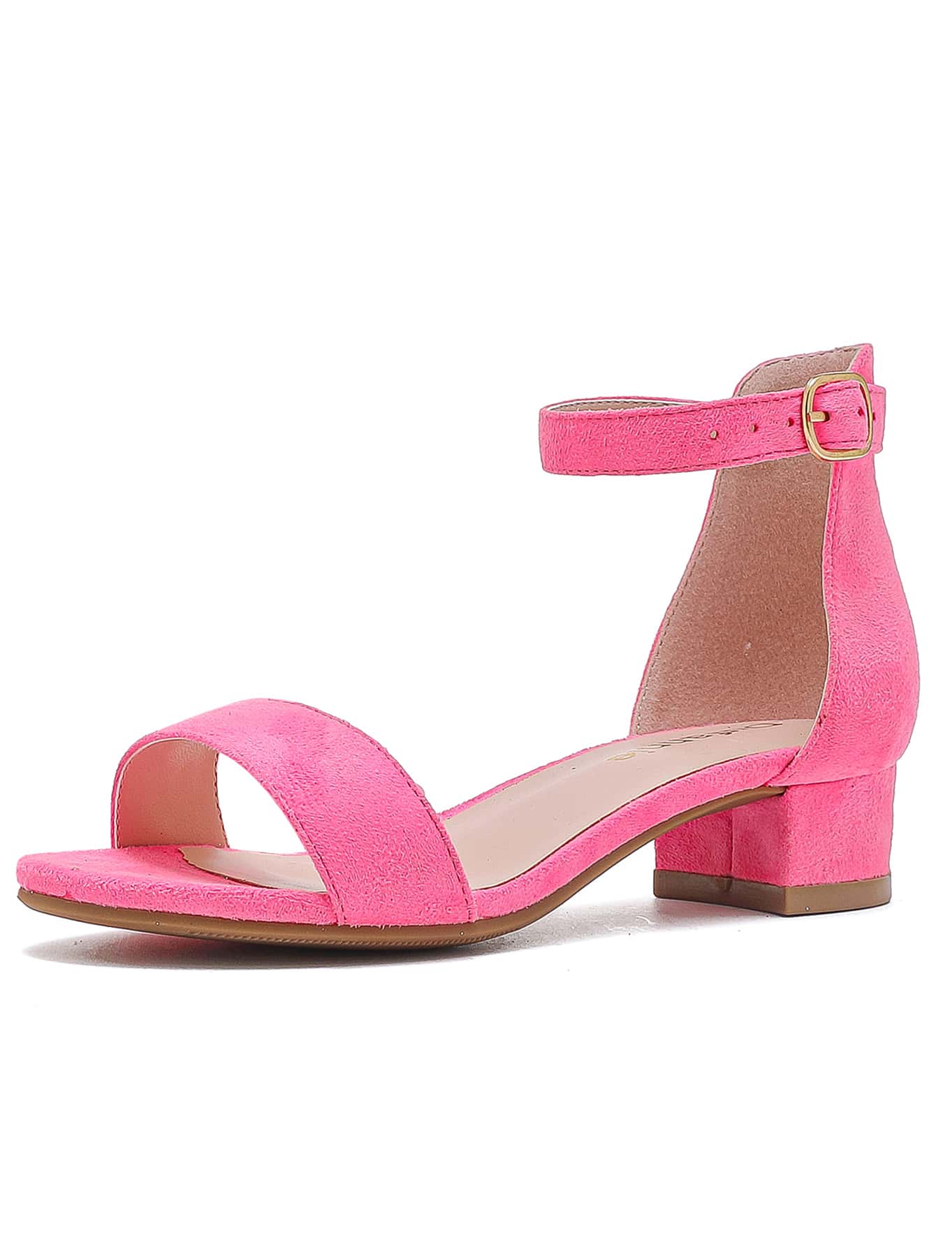 Dreamshoes Toddler Little Big Kid Girls Sandals Low Heels Ankle Strap Open Toe Dress Pump