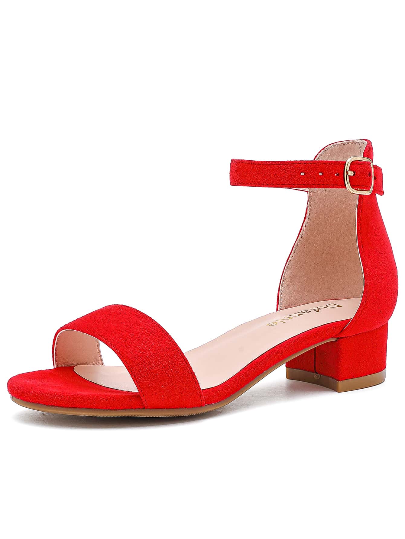 Dreamshoes Toddler Little Big Kid Girls Sandals Low Heels Ankle Strap Open Toe Dress Pump