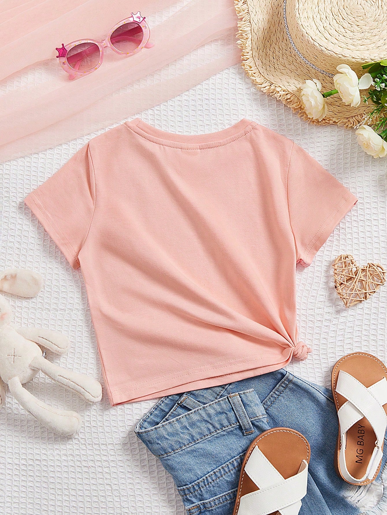 Casual Cartoon Pattern Short Sleeve T-Shirt For Cool, Cute And Young Girls, Suitable For Summer