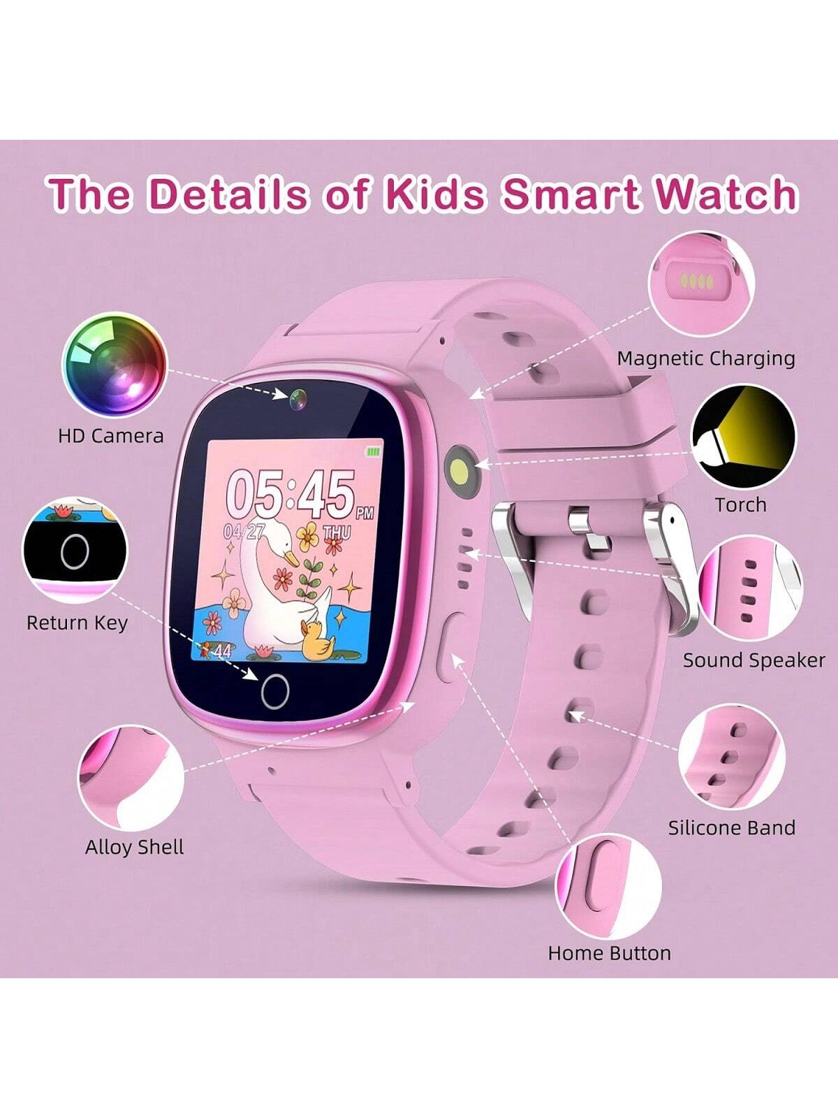 1pc Children's Watch, Support Camera, Video Recording, Flashlight, Music&Games Playing, No Phone Function, Christmas/Birthday/Student Gifts, For Boys & Girls