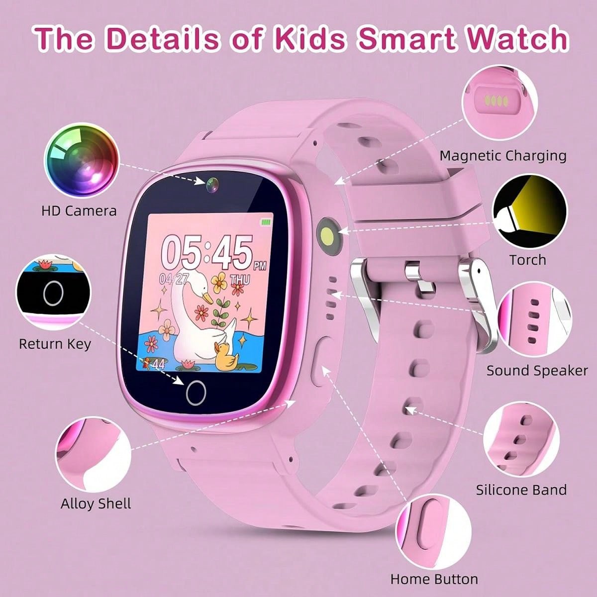 1pc Children's Watch, Support Camera, Video Recording, Flashlight, Music&Games Playing, No Phone Function, Christmas/Birthday/Student Gifts, For Boys & Girls