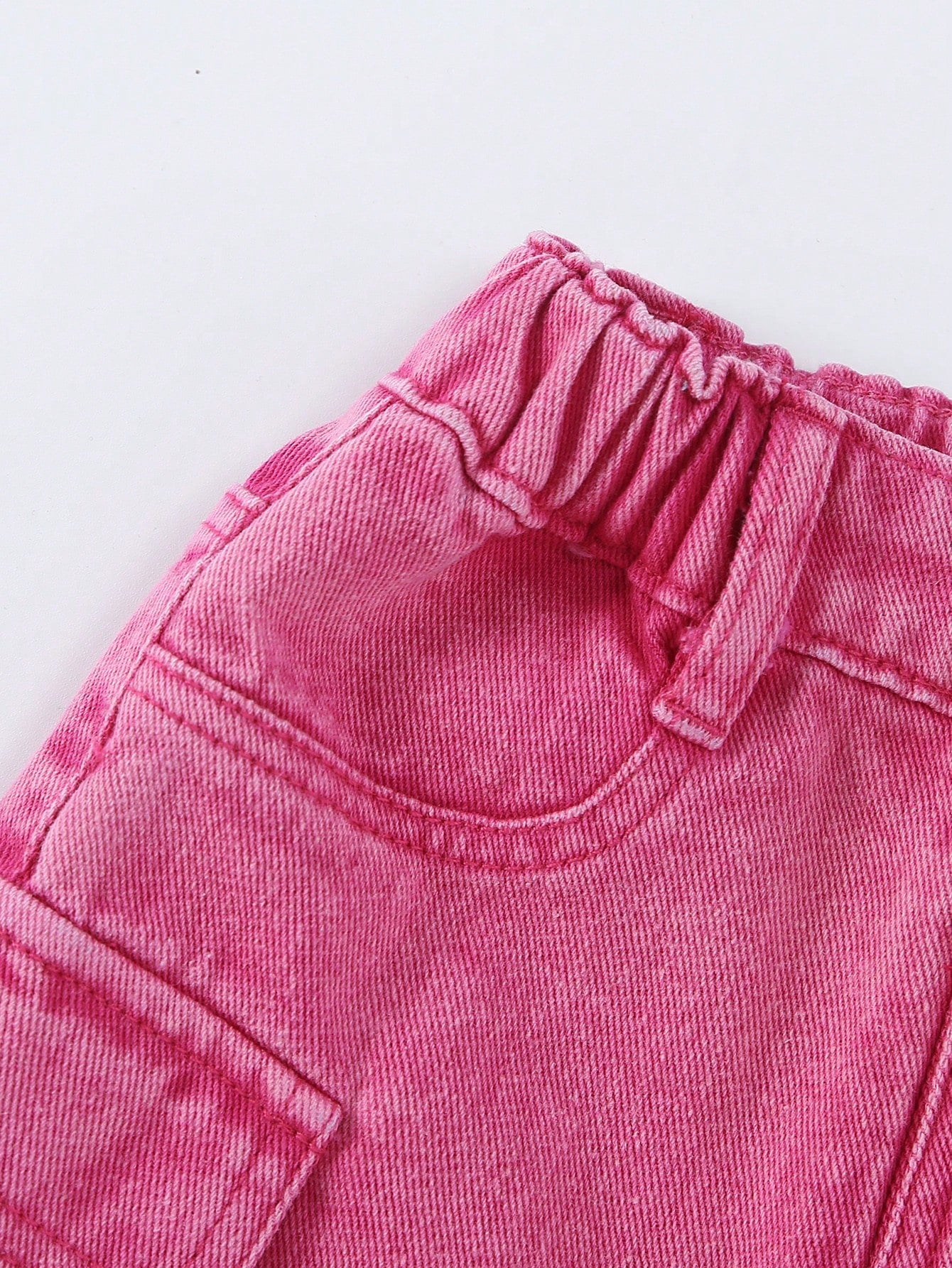 Young Girl Casual Loose Fit Simple Camouflage Print Multi-Pocket Denim Skirt