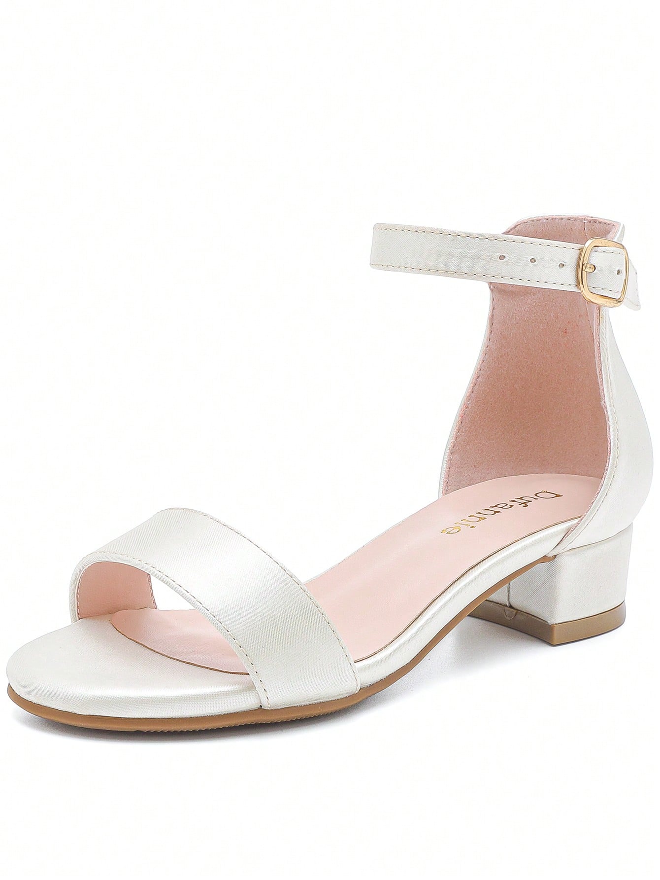 Dreamshoes Toddler Little Big Kid Girls Sandals Low Heels Ankle Strap Open Toe Dress Pump