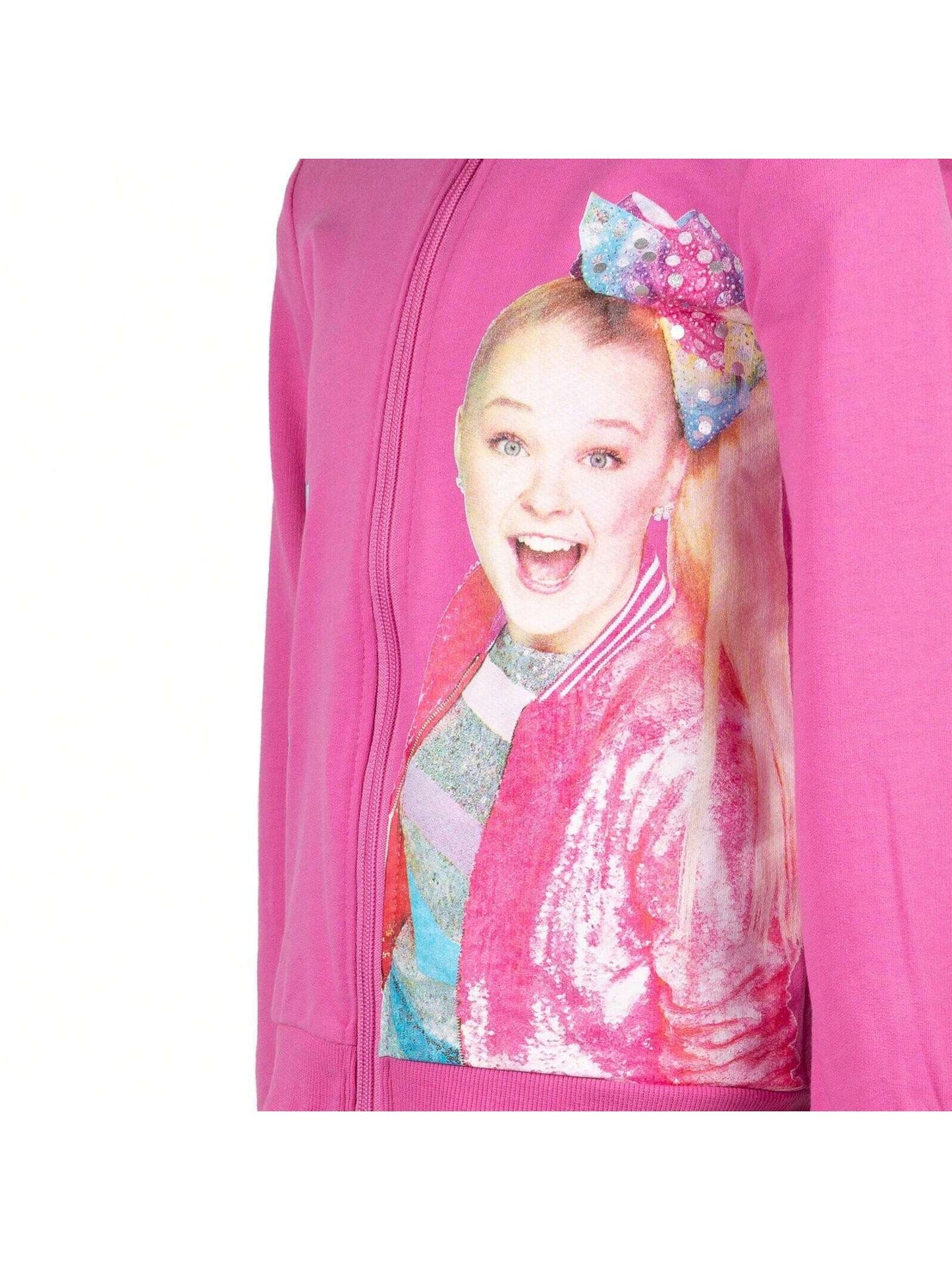 JoJo Siwa Zip Up French Terry Hoodie T-Shirt And Leggings 3 Piece Outfit Set