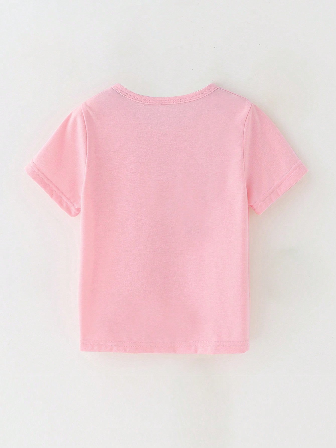 Young Girl's Fashionable Christian Jesus & Letter Printed Short Sleeve T-Shirt For Casual Wear, Sold Separately Or As Part Of Family Matching Outfits (Mommy And Me - 3 Pieces Sold Separately)