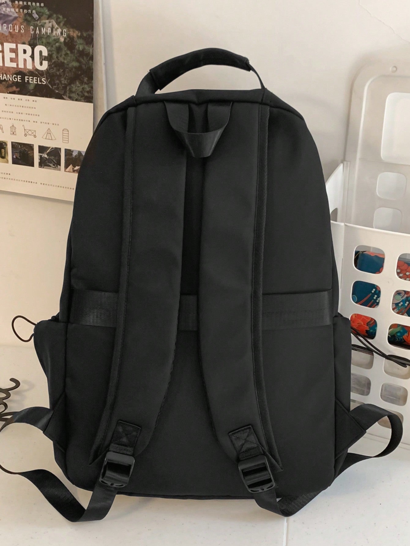 Cute Student Schoolbag, Large Capacity Zipper Simple Schoolbag With Bear Schoolbag For Elementary Students Female Middle School Students High School Students Large Capacity Shoulder Schoolbag Fashion Casual Campus Pairing Computer Schoolbag Female School