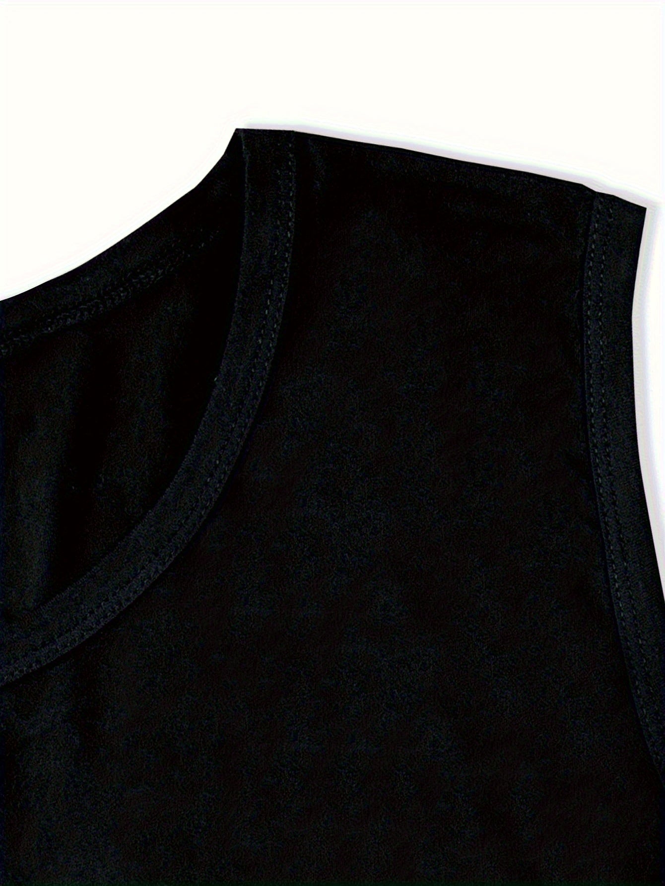 Plus Size Birthday Print Tank Top, Casual Crew Neck Sleeveless Tank Top For Summer, Women's Plus Size Clothing