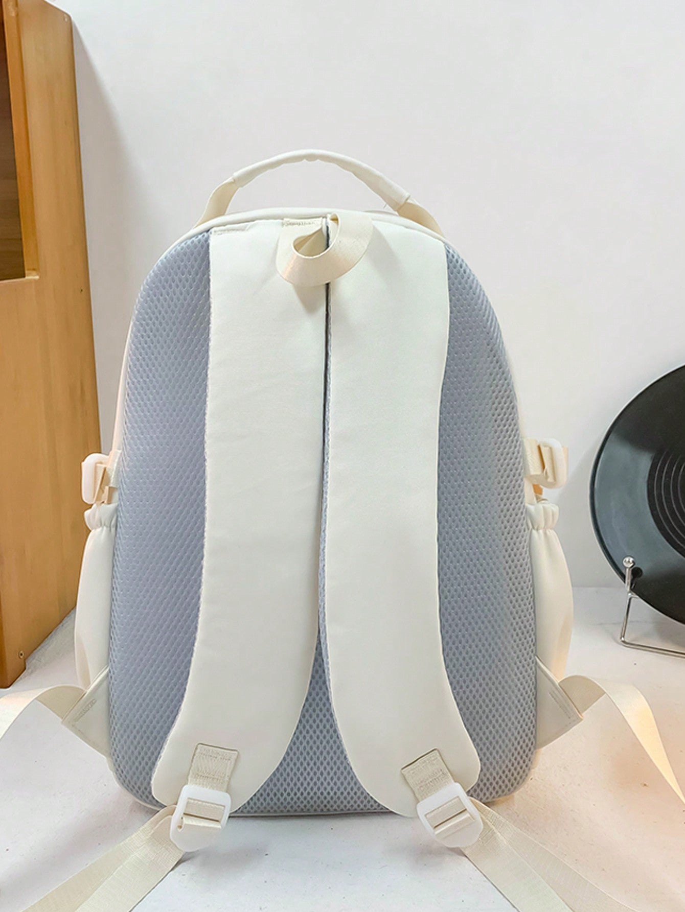 Cute Student Schoolbag, Large Capacity Zipper Simple Schoolbag With Bear Schoolbag For Elementary Students Female Middle School Students High School Students Large Capacity Shoulder Schoolbag Fashion Casual Campus Pairing Computer Schoolbag Female School