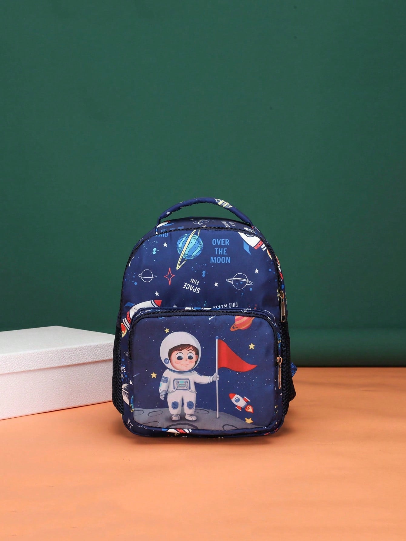 Boys Cartoon Pattern Backpack With Adjustable-strap