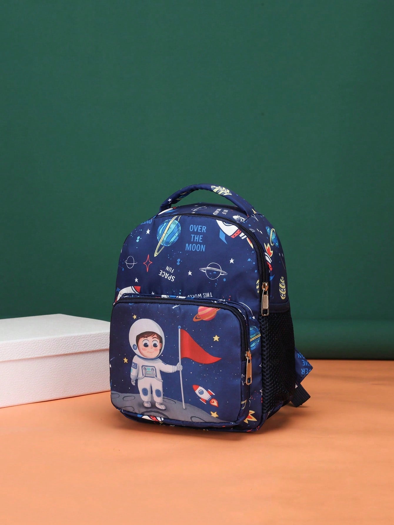 Boys Cartoon Pattern Backpack With Adjustable-strap