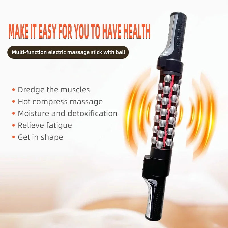 2023 New Arrivals Red Light Heated Massage Device 360 Rotating Inner Ball Roller For Whole Body Anti Cellulite