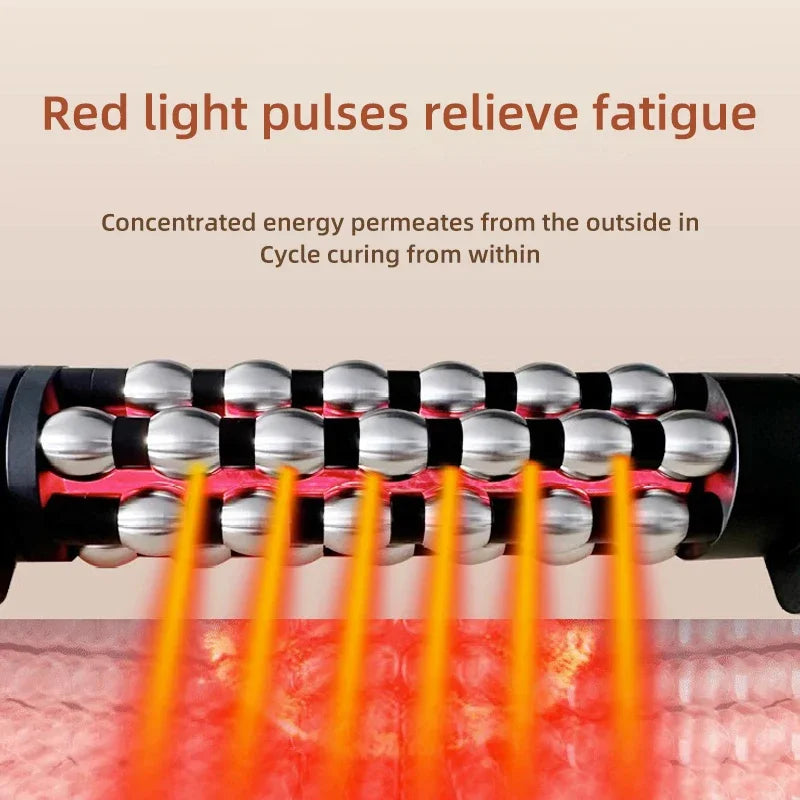 2023 New Arrivals Red Light Heated Massage Device 360 Rotating Inner Ball Roller For Whole Body Anti Cellulite