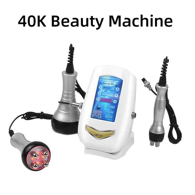3in1 40K Cavitation Ultrasonic Weight Loss RF Lifting Wrinkle Firming Skin Slimming Body Massage Shaping Beauty Instrument