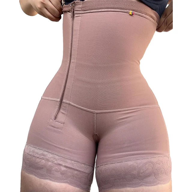 Fajas Colombianas Side Zipper Slimming Shapewear Tummy Control Underwear High Compression Waist Trainer Corset Body Shaper
