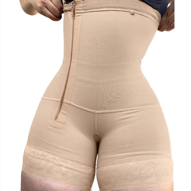 Fajas Colombianas Side Zipper Slimming Shapewear Tummy Control Underwear High Compression Waist Trainer Corset Body Shaper