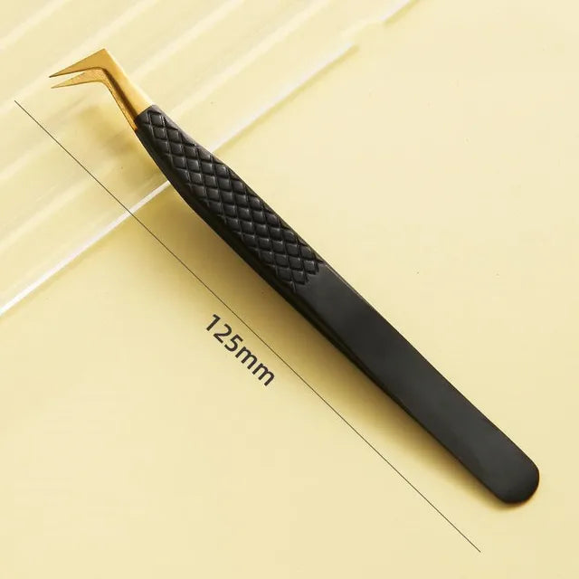 False Eyelash Tweezers For Fake Eyelashes Extensions Individual Curved Strip Lashes Eyebrow Hair Clip Tongs Nail Art Makeup Tool