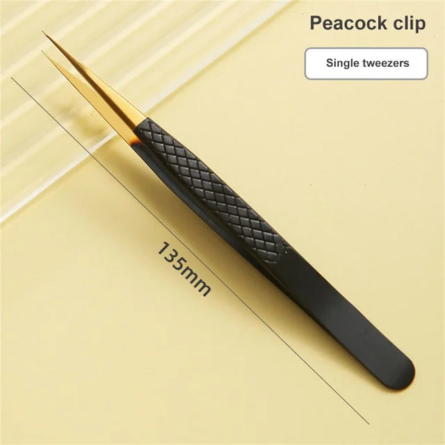 False Eyelash Tweezers For Fake Eyelashes Extensions Individual Curved Strip Lashes Eyebrow Hair Clip Tongs Nail Art Makeup Tool