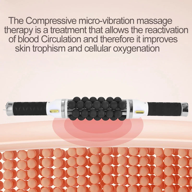 Rotating Body Roller Fitness Massager Anti-Cellulite Sliming Machine 7D Rolling Beads Cylinder Therapy Body Contouring Machine