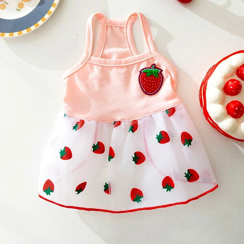 Summer Dog Dress for Small Dogs Luxury Dog Clothes Chihuahua French Bulldog Bichon Dog Costume Pet Clothing Dog Vest Puppy Skirt