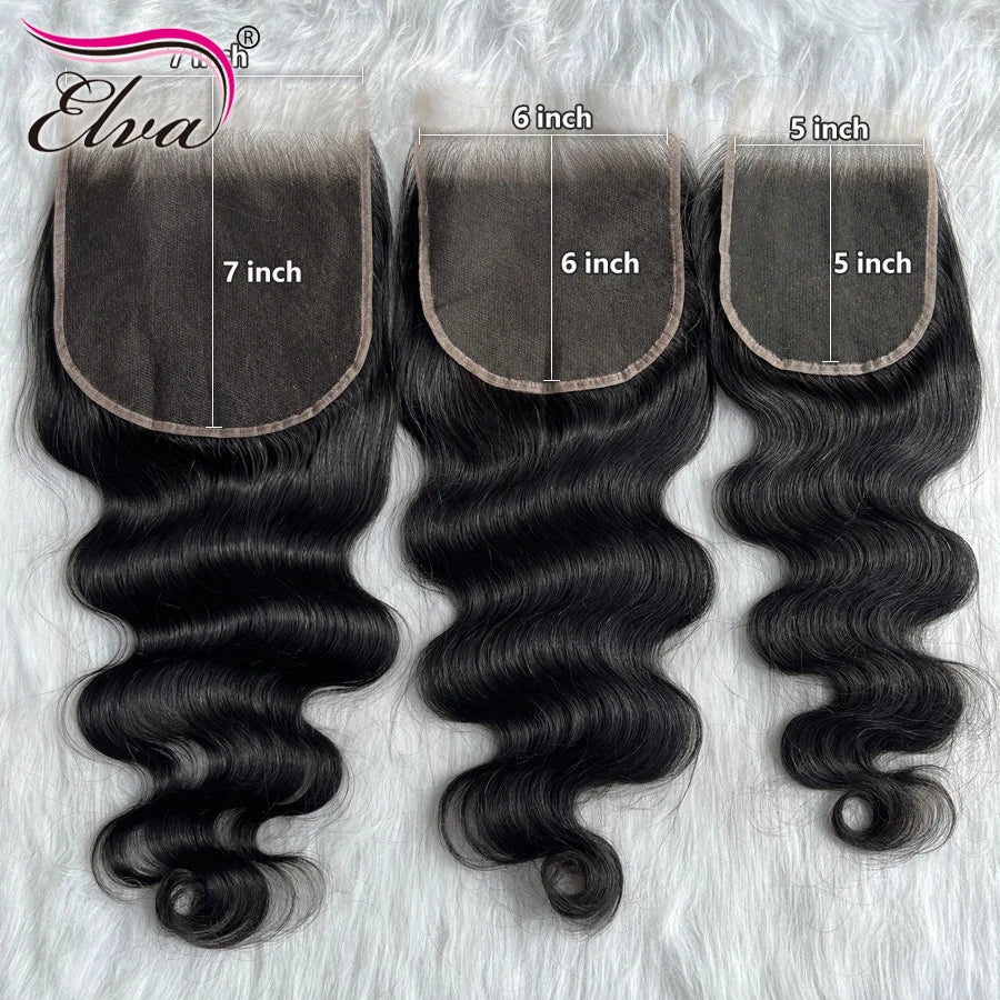 Body Wave 5X5/6X6/7X7 HD Lace Closure Only Melt Skins Vrigin Hair Undetectable Swiss Lace Closure Frontal 100% Human Hair