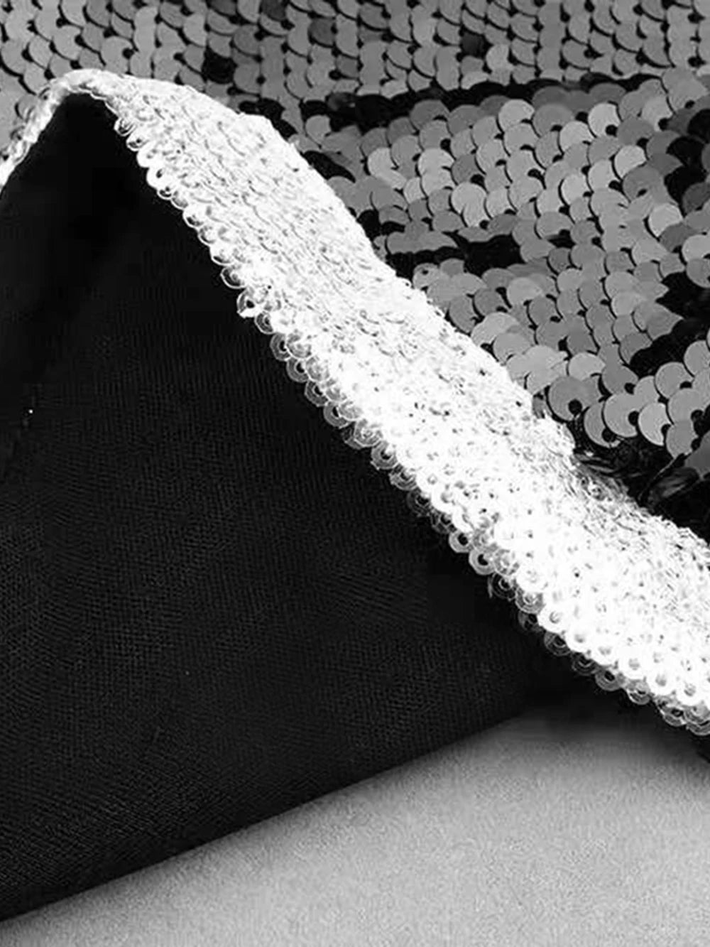 2024 New Women'S Fashion Jacket Sexy Black Sequins V-Neck Long-Sleeved Double-Breasted Long Coat Women'S Long-Sleeved Windbreake