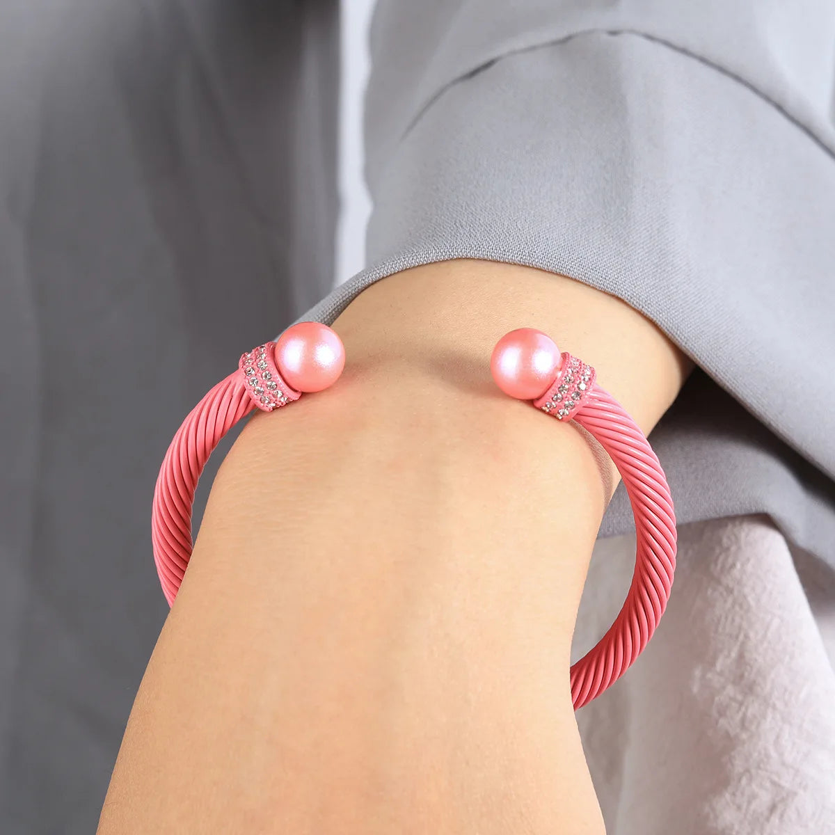 2023 New Fancy Pearl Women's Bracelet Fashion Stainless Steel Non-fading Bracelet Personality Simple Hand Jewelry Accessories