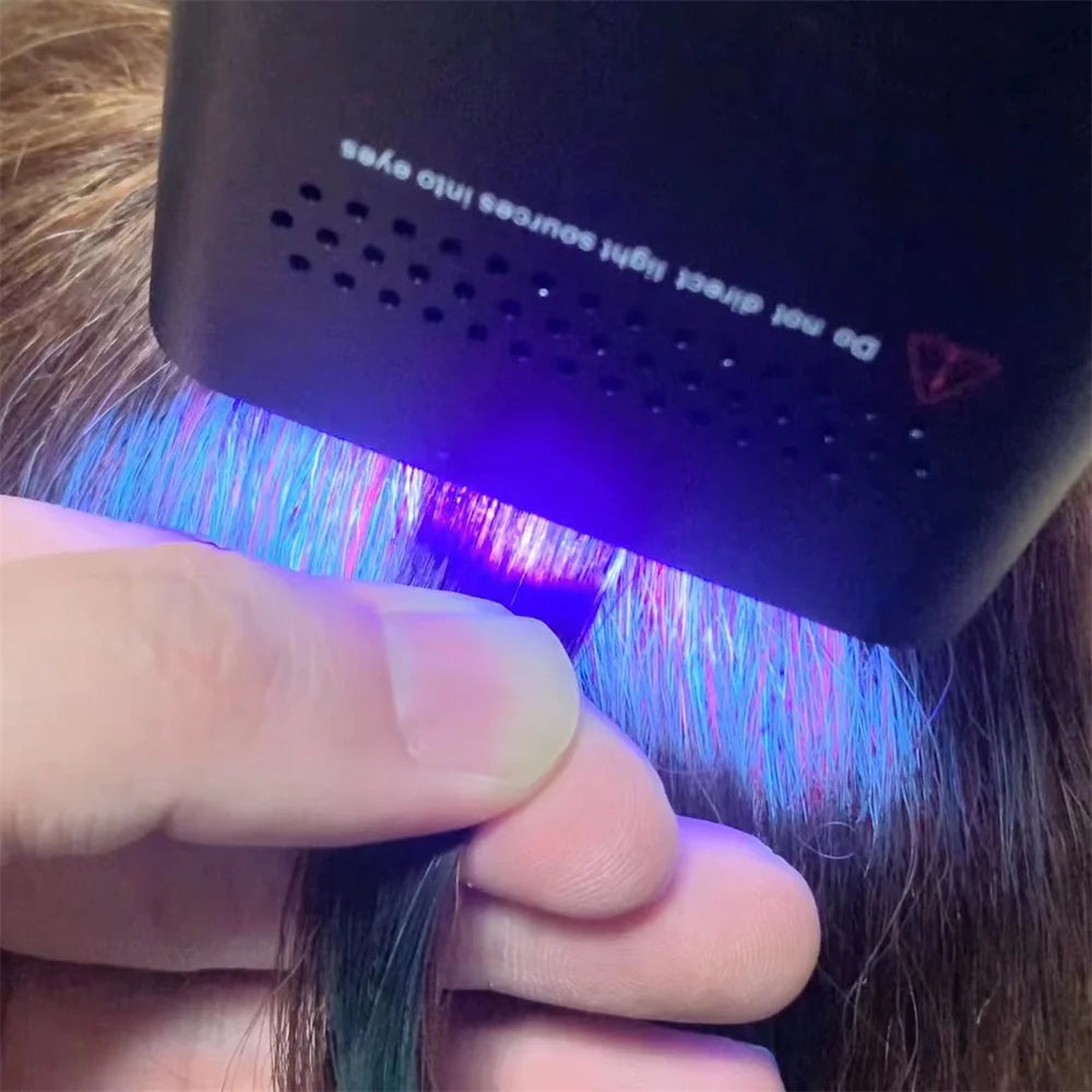 2024~2025  latest hair extension tool 10D hair extension  resin Glue v light machine v light glue uv led light