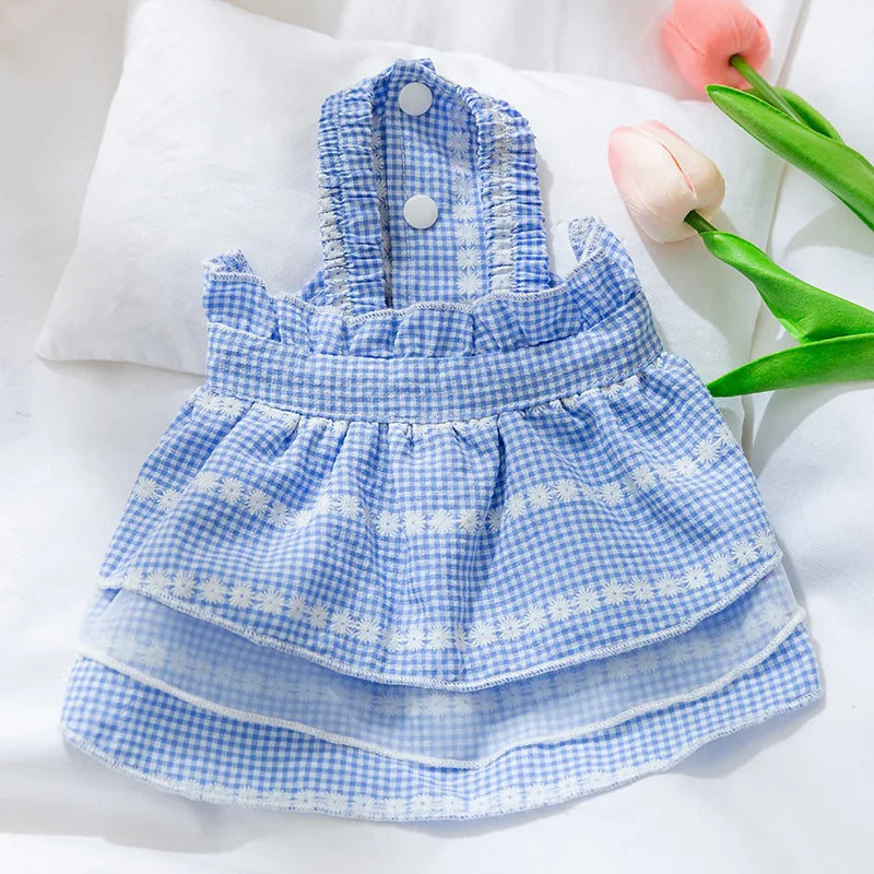 Summer Dog Dress for Small Dogs Luxury Dog Clothes Chihuahua French Bulldog Bichon Dog Costume Pet Clothing Dog Vest Puppy Skirt