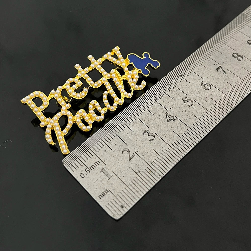 SIGMA GAMMA RHO Greek alphabet beautiful Poodle jewelry brooch