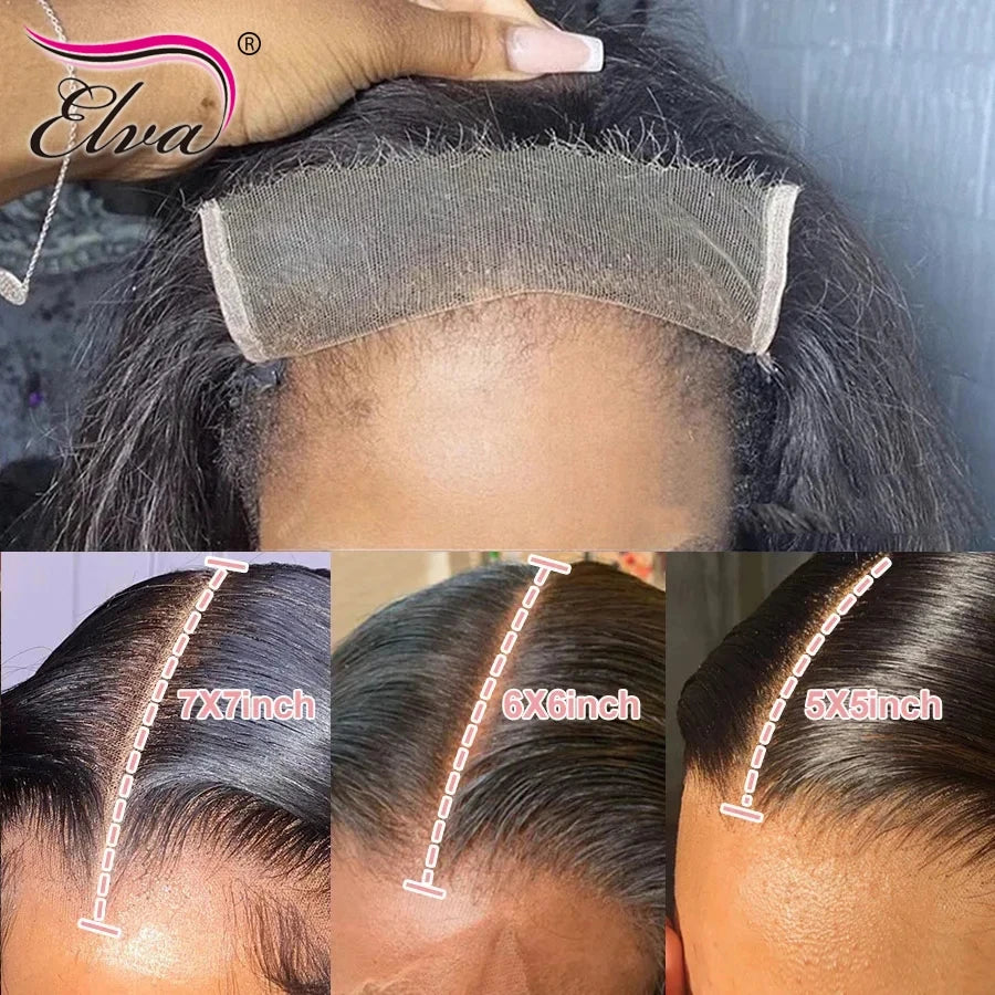 7x7 Straight Invisible 13x6 HD Lace Frontal Closure Only Melt Skins Pre plucked 2x6 5x5 6x6 7x7 HD Lace Closure Only Human Hair
