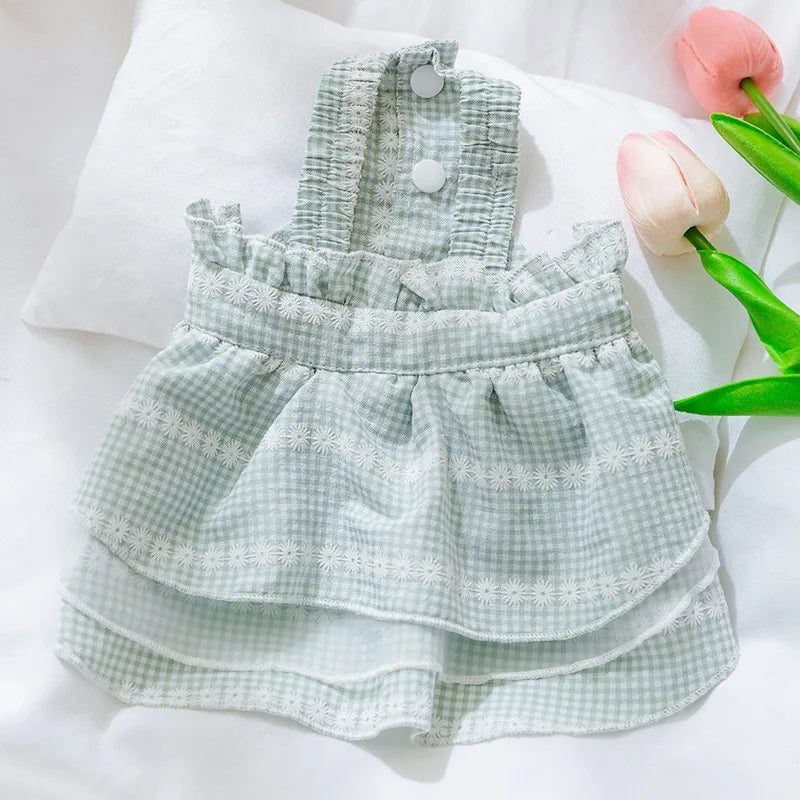 Summer Dog Dress for Small Dogs Luxury Dog Clothes Chihuahua French Bulldog Bichon Dog Costume Pet Clothing Dog Vest Puppy Skirt