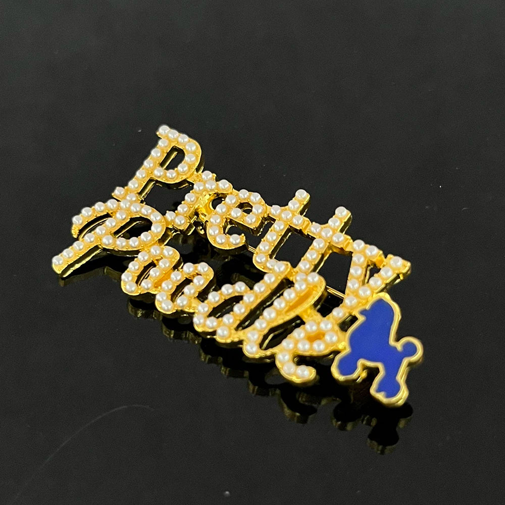 SIGMA GAMMA RHO Greek alphabet beautiful Poodle jewelry brooch