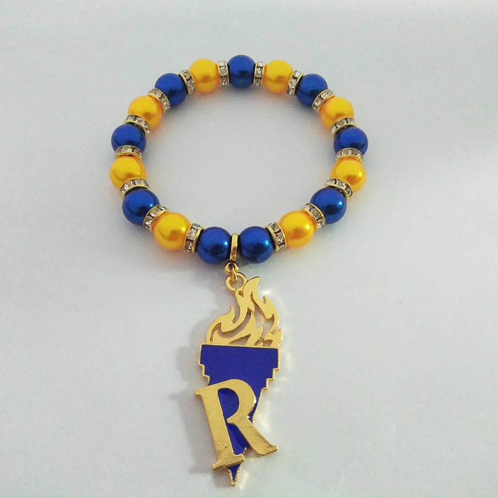SGR Club Logo Poodle Greek Alphabet Badge Girls' Association Bracelet
