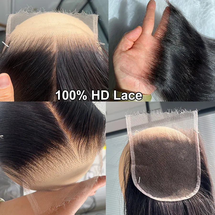 Newa 13x6/9x6 HD Lace Frontal Closure Straight Hair 2x6 HD Lace Closure Only Human Hair Closures Free Part HD Lace Pre Plucked