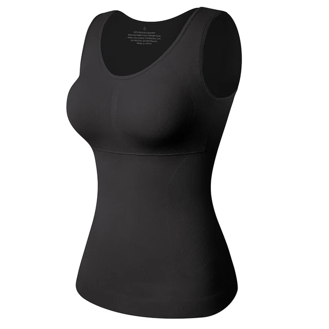 Shapewear for Plus Size Women Tummy Control Shapewear Built-in Bra Shaping Tank Tops Slimming Body Shaper Compression Underwear