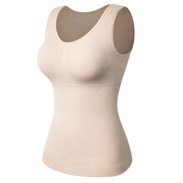 Shapewear for Plus Size Women Tummy Control Shapewear Built-in Bra Shaping Tank Tops Slimming Body Shaper Compression Underwear