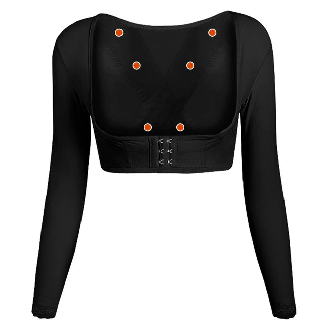 WECHERY Arm Shaper Underbust Push Up Shapers Top Women Posture Corrective Underwear Body Slimmer Shapewear