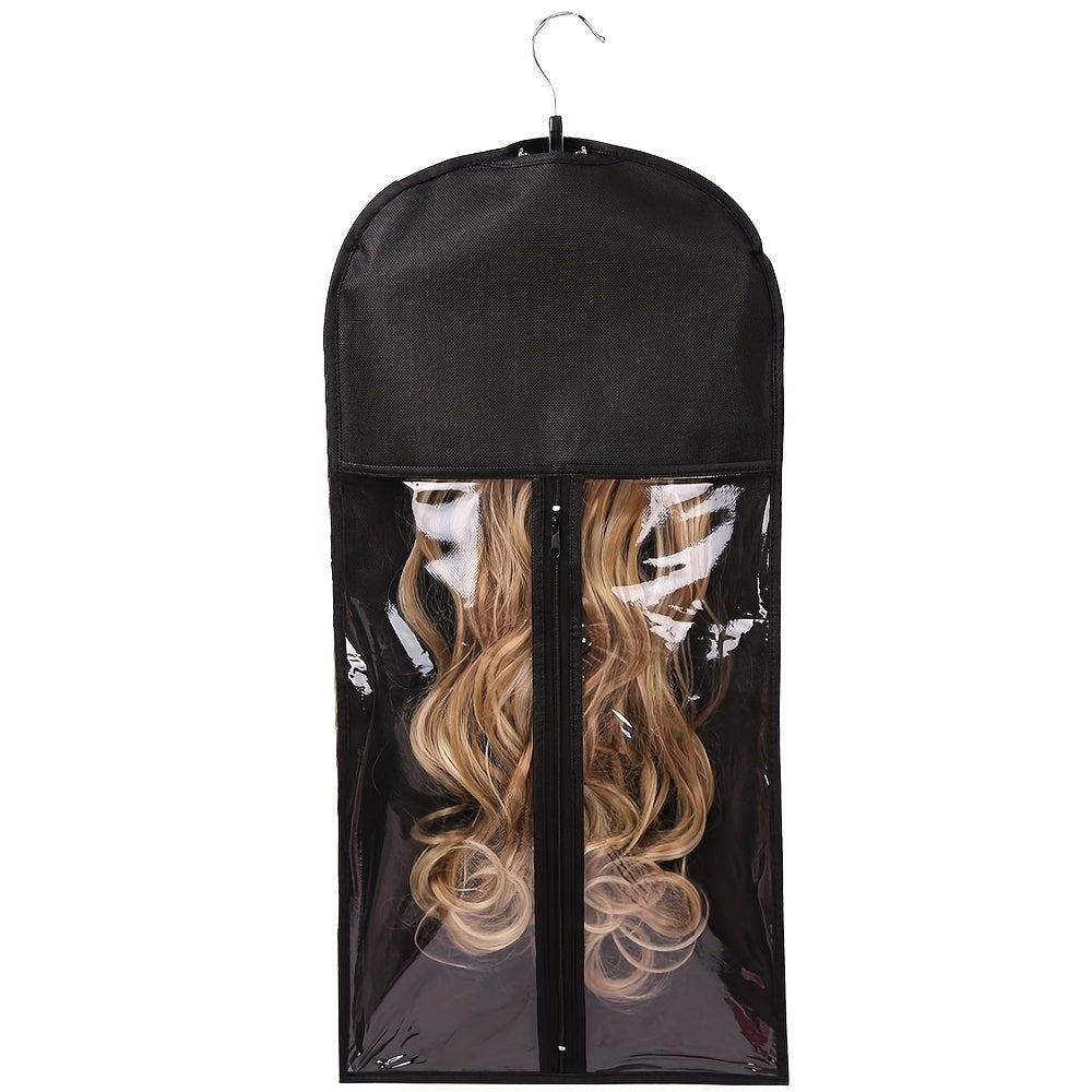 Wig Storage Bag And Hanger For Multiple Wigs Dustproof Easy Wigs Organizer PVC Bag With Zipper